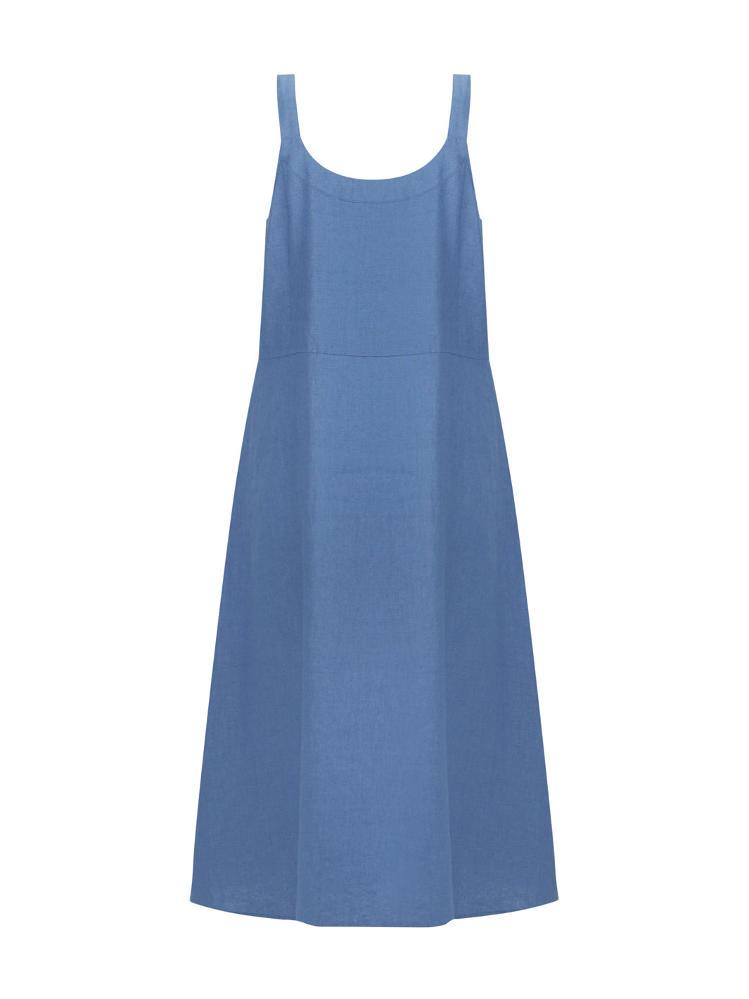 Angelina Linen Dress Aegean Blue