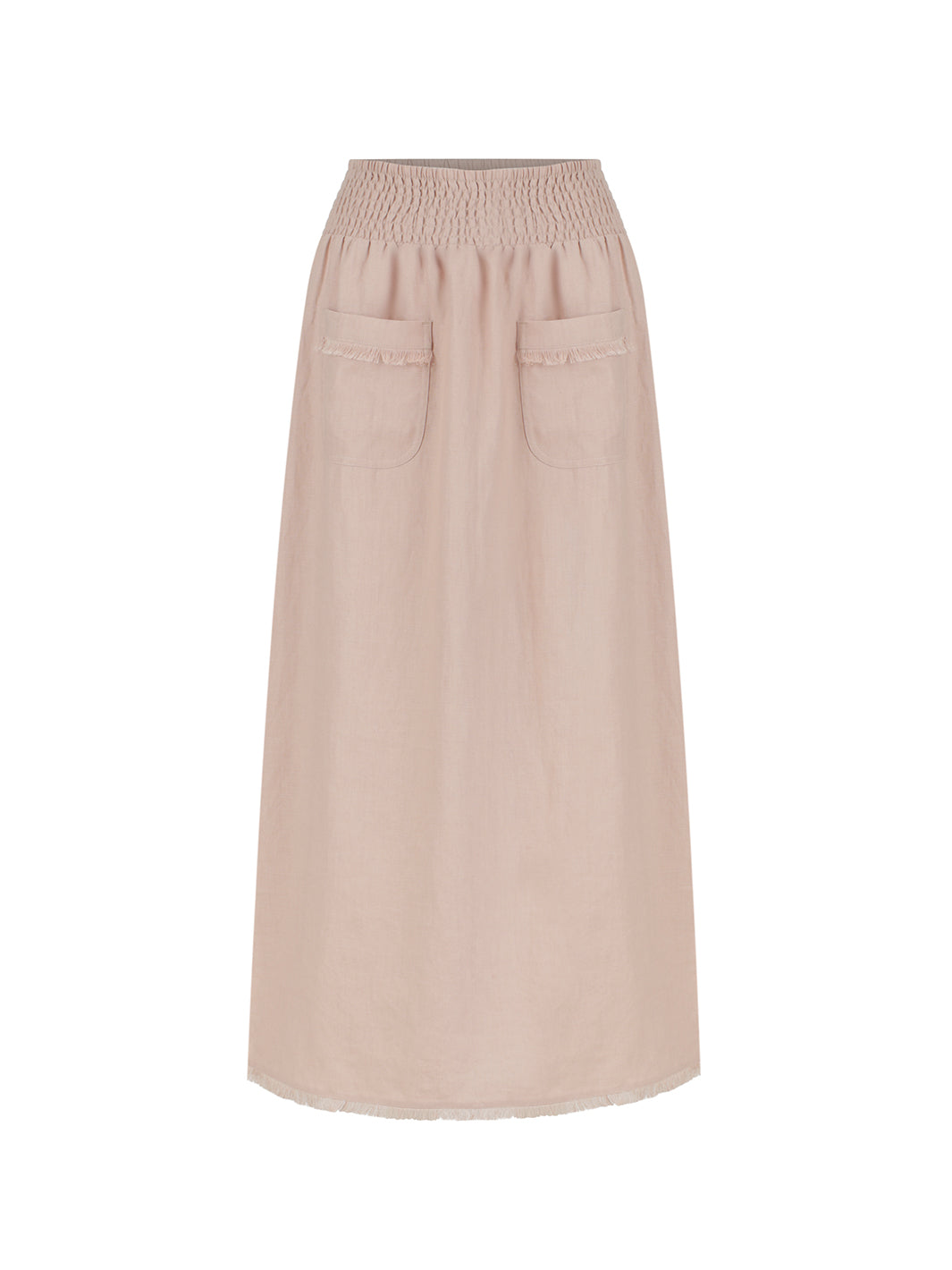 Aurora French Linen Skirt Tea Rose