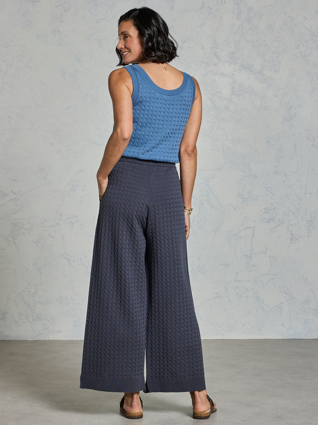 Pambula Cotton Knit Pants Charcoal