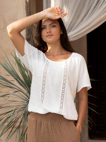 Daisy Organic Cotton Blouse Ivory