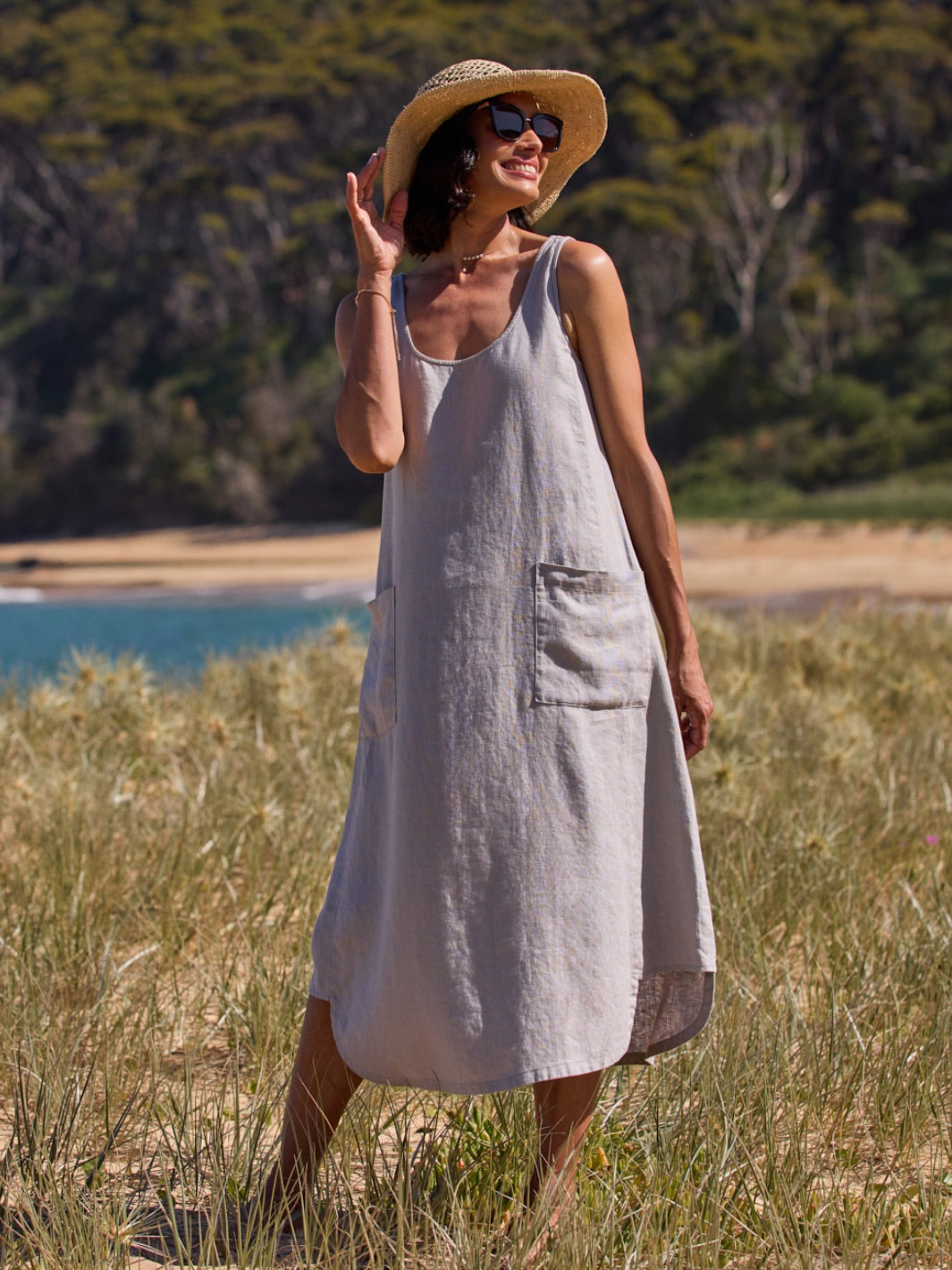 Laurel Linen Dress Fog