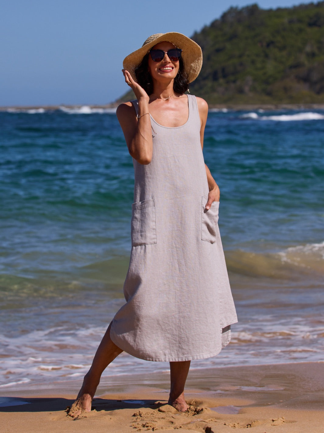 Laurel Linen Dress Fog