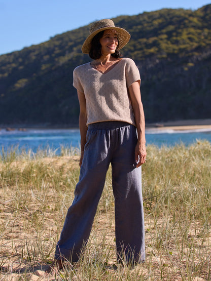 Yamba Linen Pants Charcoal