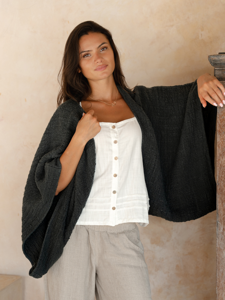 Bloom Cotton Shrug Charcoal