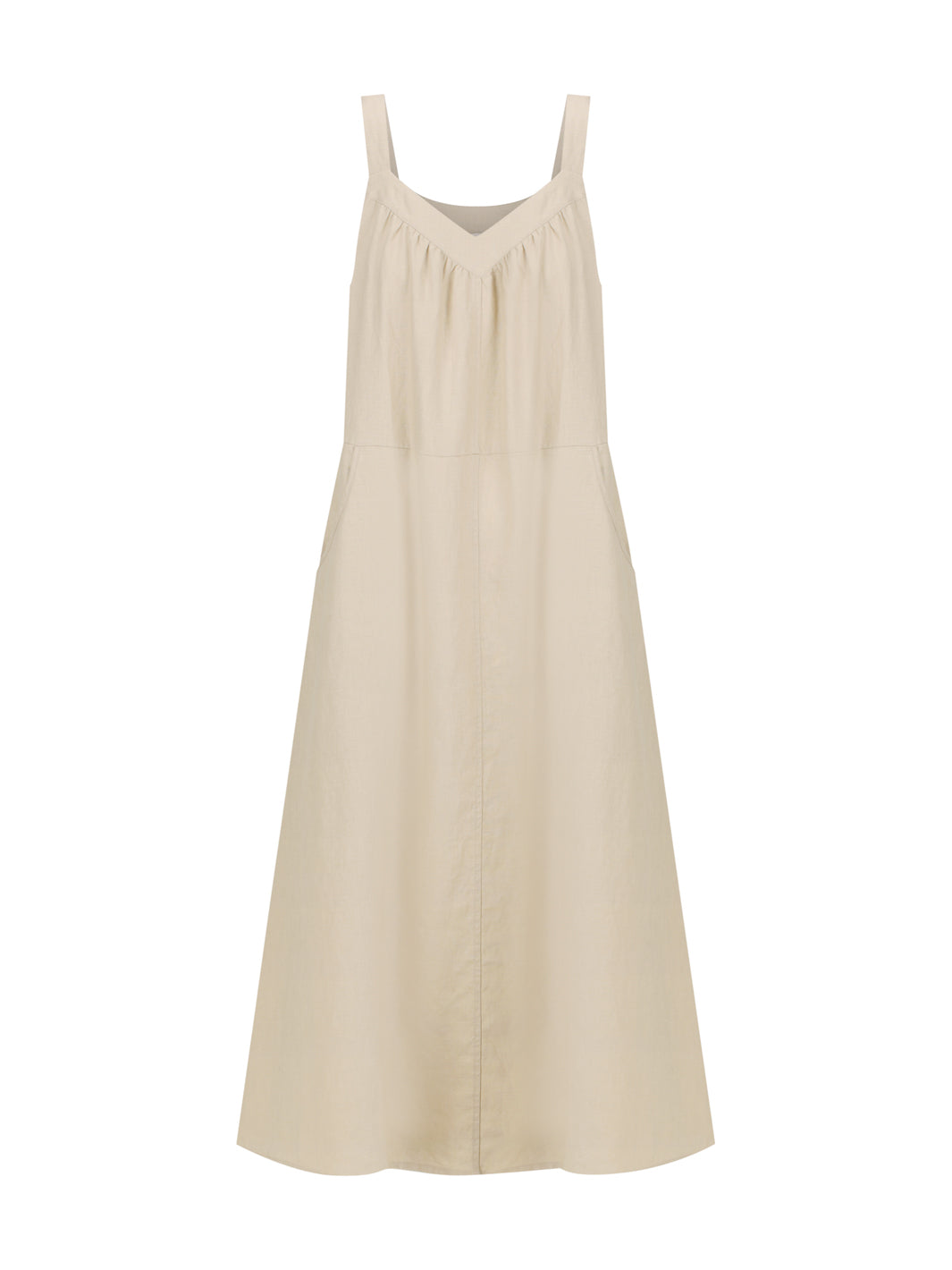 Angelina Linen Dress Stone