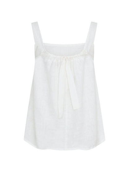 Soella Linen Top Coconut