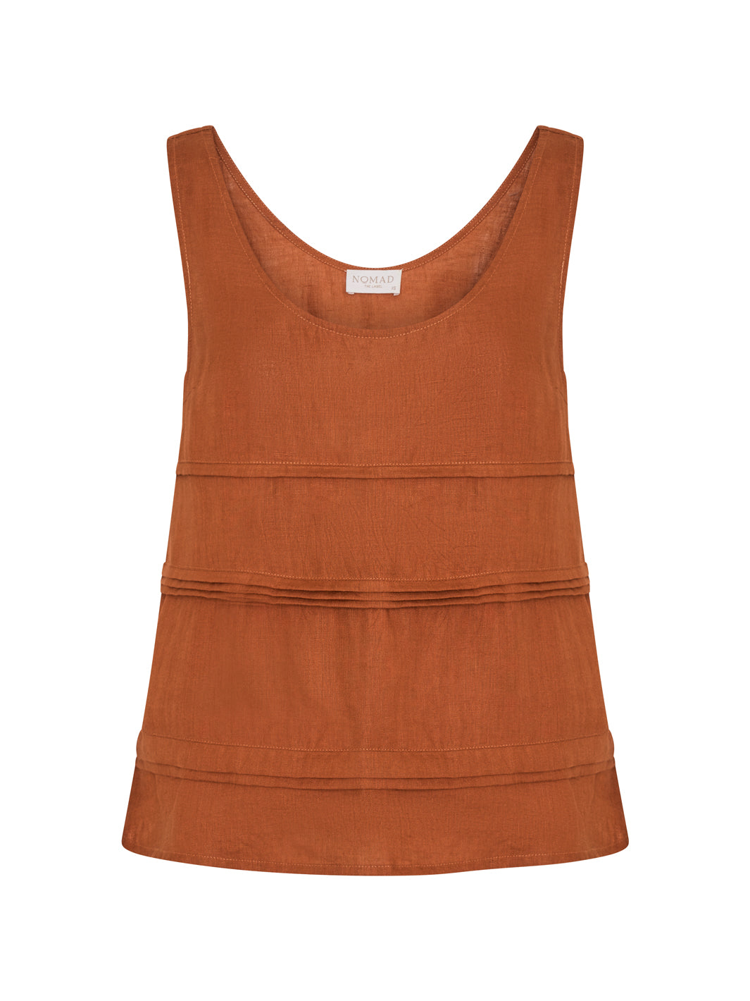 Stella Linen Top Rust