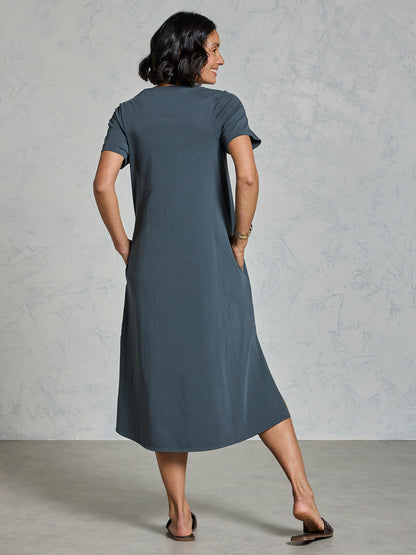Iluka Cotton Jersey Dress Charcoal