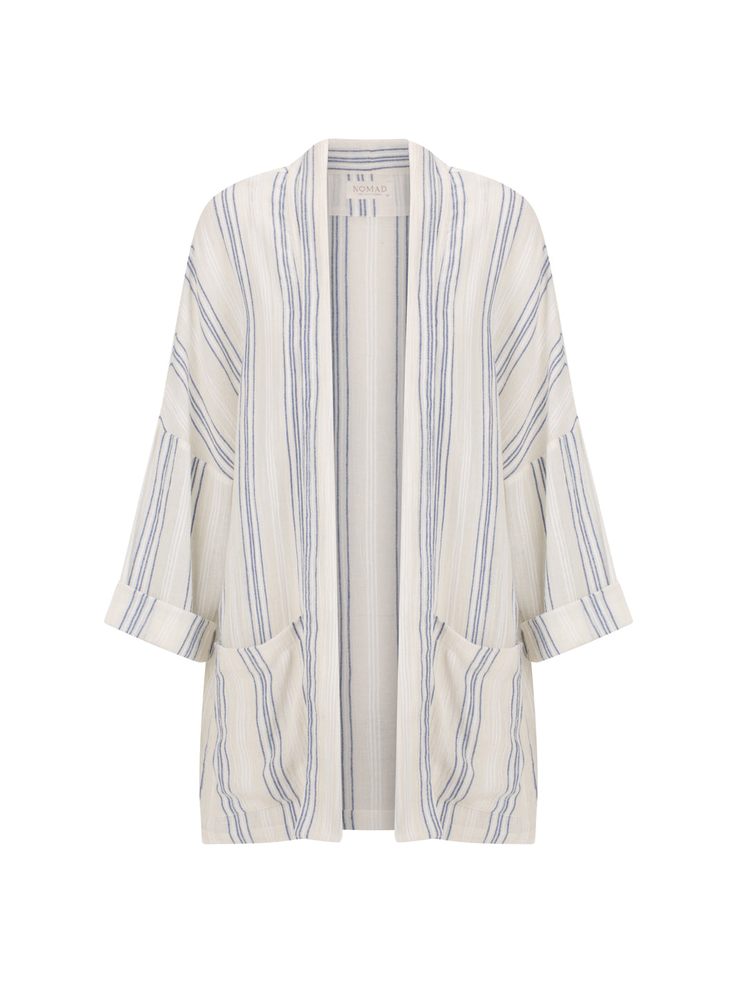 White and blue cotton jacket.