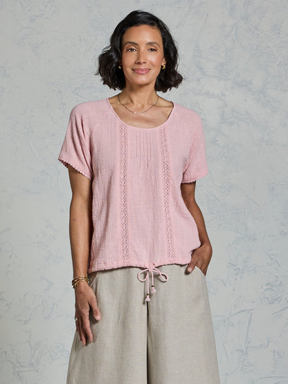 Daisy Organic Cotton Blouse Dusty Pink