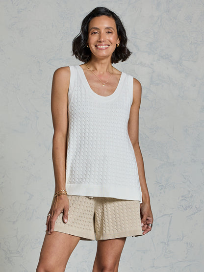 Matilda Cotton Knit Top Coconut