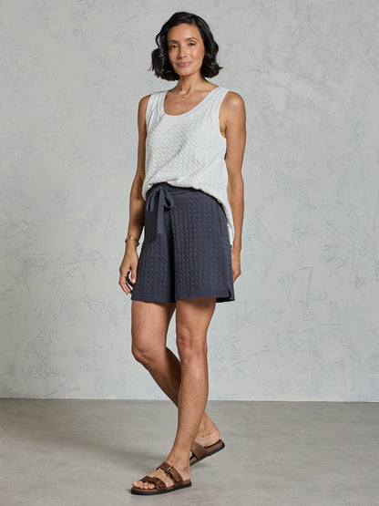 Lennox Cotton Knit Shorts Charcoal