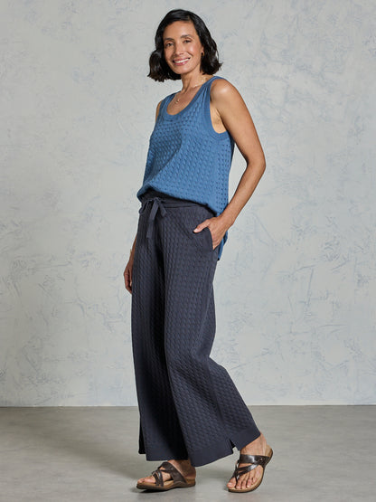 Pambula Cotton Knit Pants Charcoal