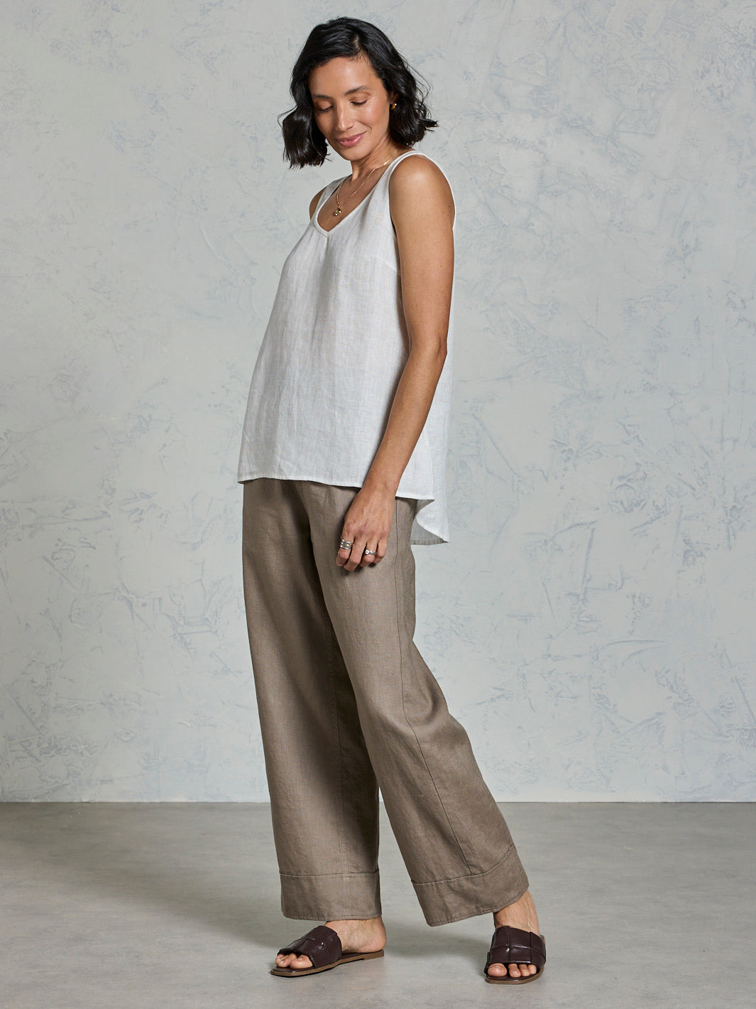 Tilba Linen Top Coconut