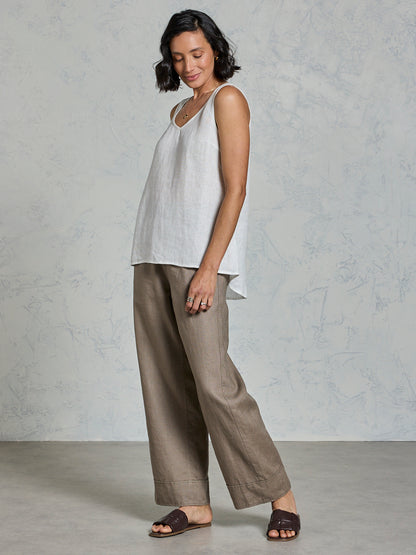 Tilba Linen Top Coconut