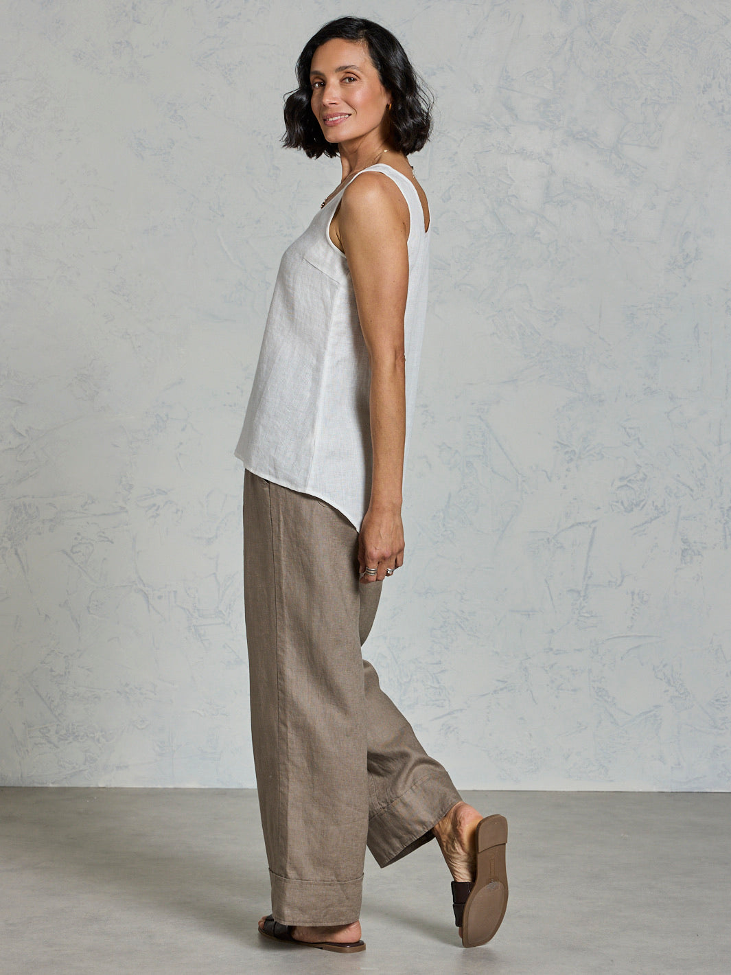 Tilba Linen Top Coconut