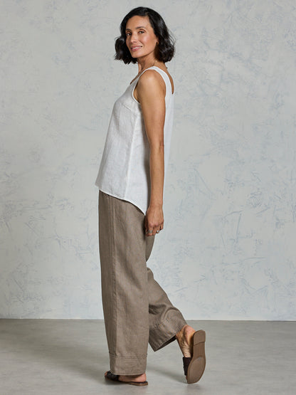 Tilba Linen Top Coconut