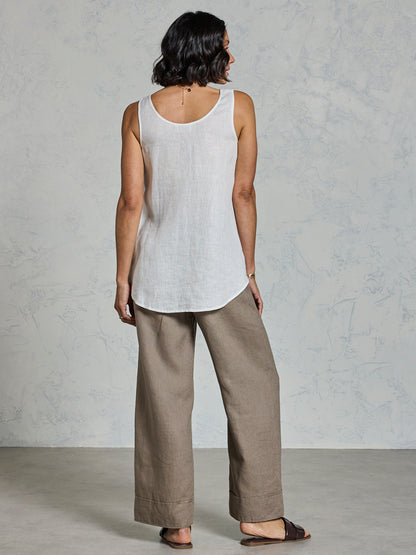 Tilba Linen Top Coconut