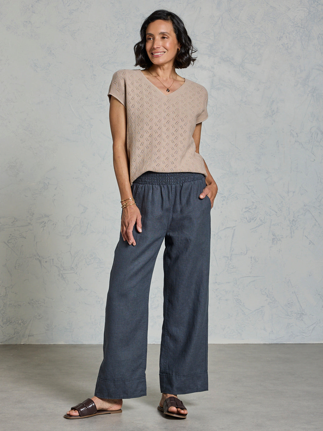 Yamba Linen Pants Charcoal