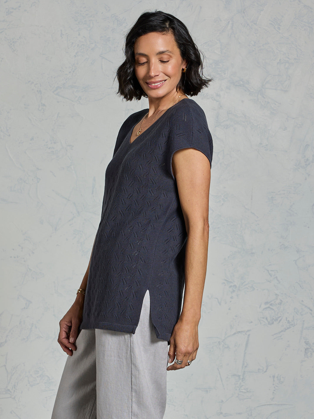 Allura Cotton Top Charcoal