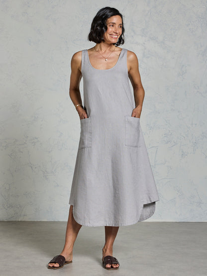 Laurel Linen Dress Fog