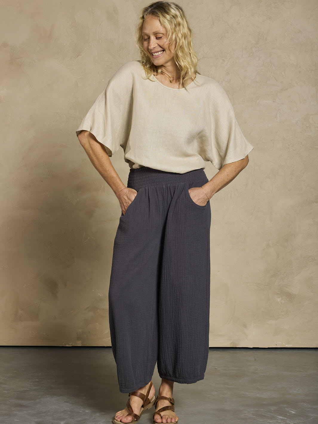 Sadhu Cotton Pants Charcoal