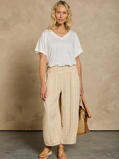 Sadhu Cotton Pants Sand Stripe