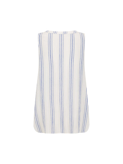 Pollonia Cotton Top Azure Stripe