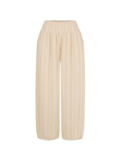 Sadhu Cotton Pants Sand Stripe