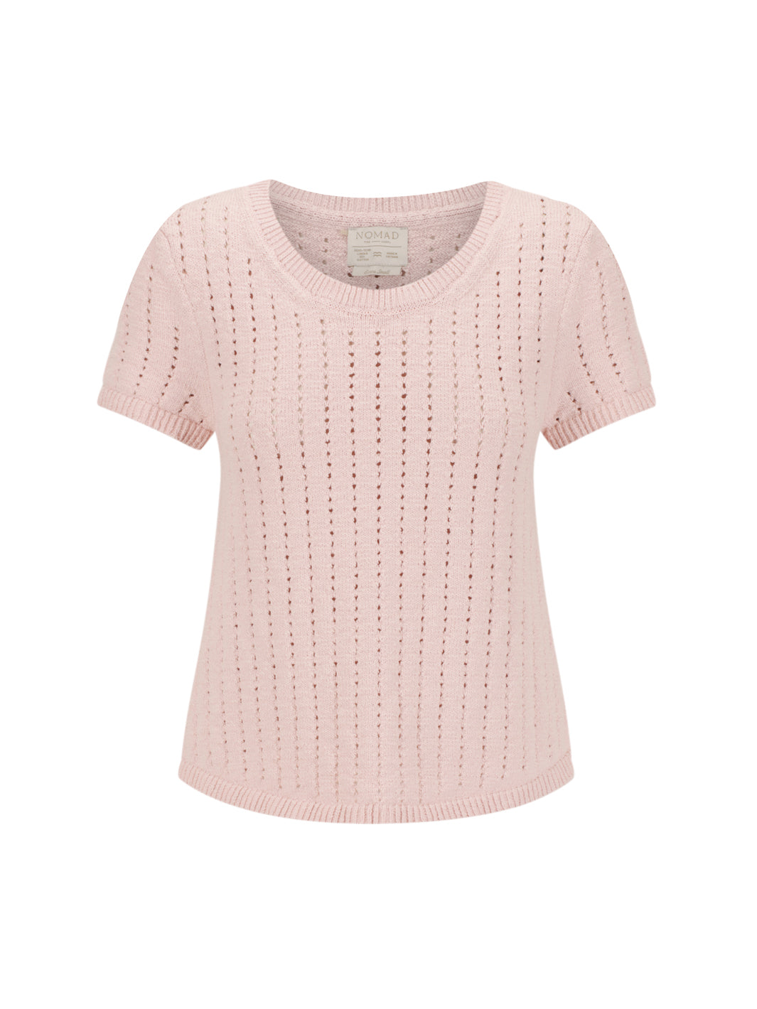 Agni Cotton Linen Knit Top Rosewater