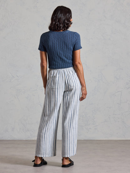 Jolie Linen Blend Pants Coastal Blue
