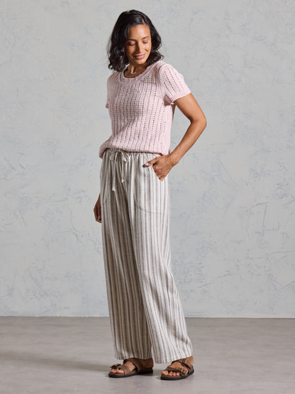 Jolie Linen Blend Pants Driftwood