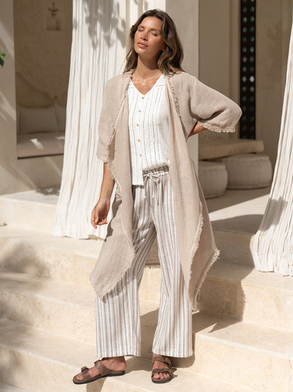 Laguna French Linen Kimono Natural