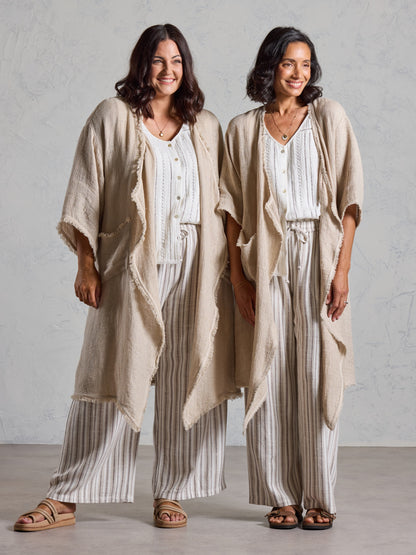 Laguna French Linen Kimono Natural