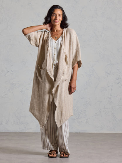 Laguna French Linen Kimono Natural
