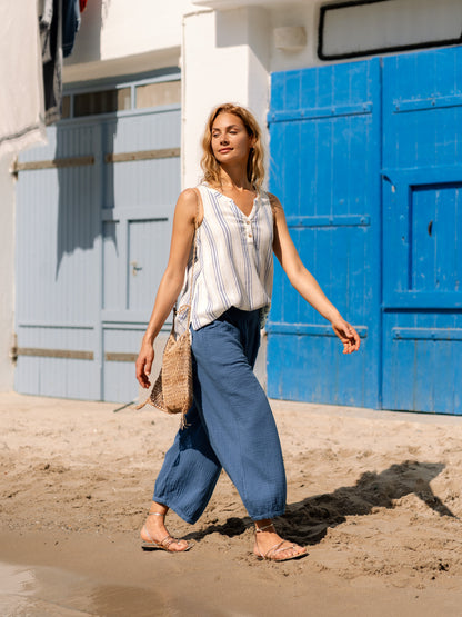 Sadhu Cotton Pants Aegean Blue